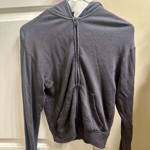 SKIMS Charcoal Zip Up Hoodie Size XXS